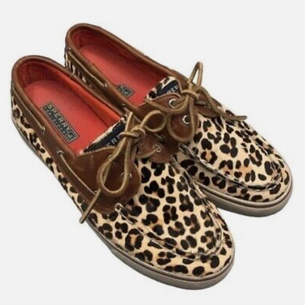 Sperry Topsiders Bahama Leopard Pony